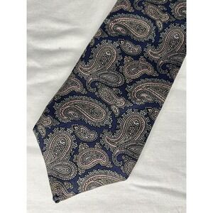 Vintage Oak Hall Memphis Tie Blue Pink Paisley Silk